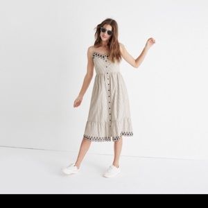 Madewell Embroidered Midi Dress NWOT